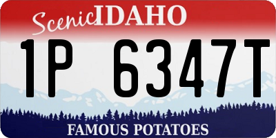 ID license plate 1P6347T