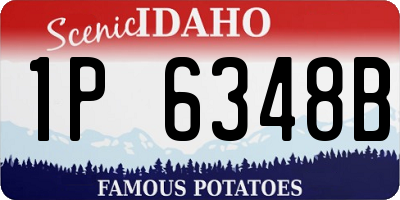 ID license plate 1P6348B