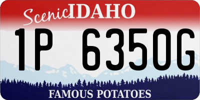 ID license plate 1P6350G