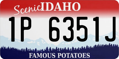 ID license plate 1P6351J