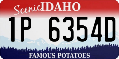ID license plate 1P6354D