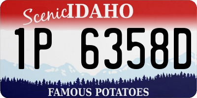 ID license plate 1P6358D