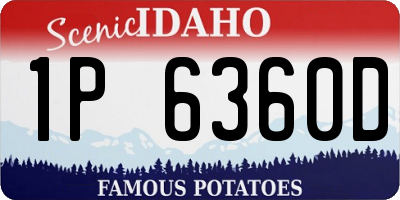 ID license plate 1P6360D