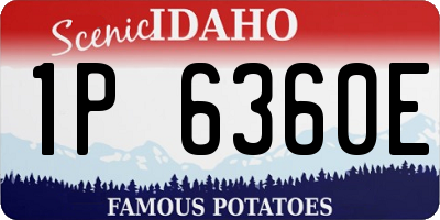 ID license plate 1P6360E