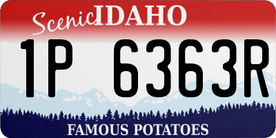 ID license plate 1P6363R