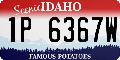 ID license plate 1P6367W