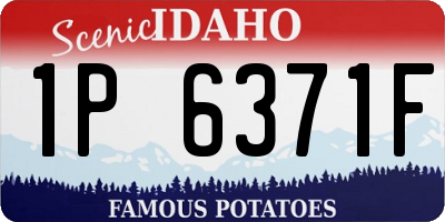 ID license plate 1P6371F