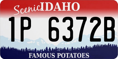 ID license plate 1P6372B