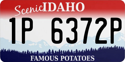 ID license plate 1P6372P
