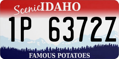 ID license plate 1P6372Z