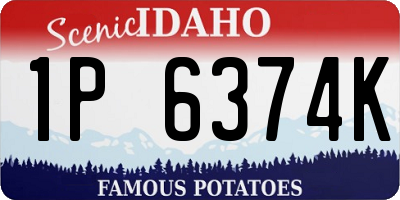ID license plate 1P6374K