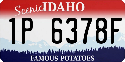 ID license plate 1P6378F