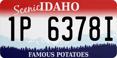 ID license plate 1P6378I