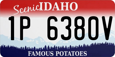 ID license plate 1P6380V