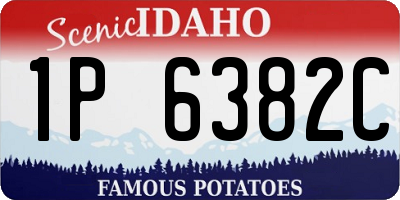 ID license plate 1P6382C
