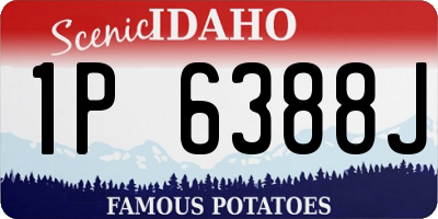 ID license plate 1P6388J