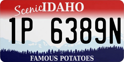 ID license plate 1P6389N