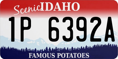 ID license plate 1P6392A