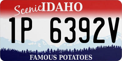 ID license plate 1P6392V
