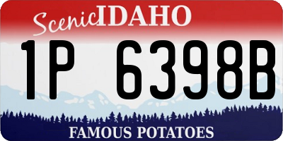ID license plate 1P6398B