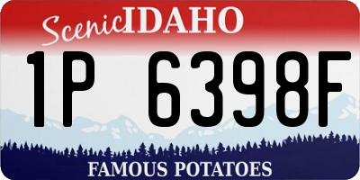 ID license plate 1P6398F