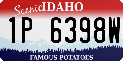 ID license plate 1P6398W