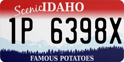 ID license plate 1P6398X
