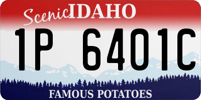 ID license plate 1P6401C