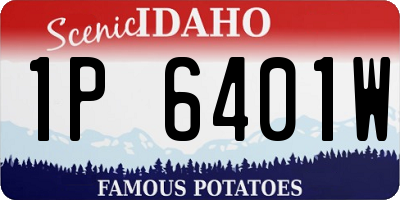 ID license plate 1P6401W