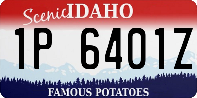 ID license plate 1P6401Z