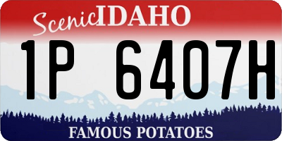 ID license plate 1P6407H