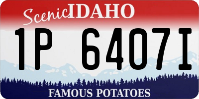 ID license plate 1P6407I