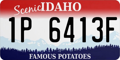 ID license plate 1P6413F