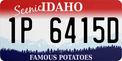 ID license plate 1P6415D