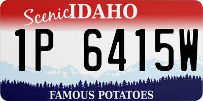 ID license plate 1P6415W