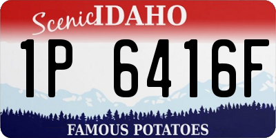 ID license plate 1P6416F