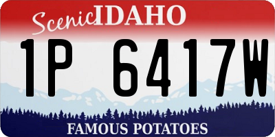 ID license plate 1P6417W