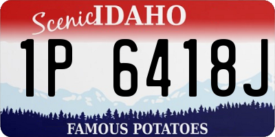 ID license plate 1P6418J