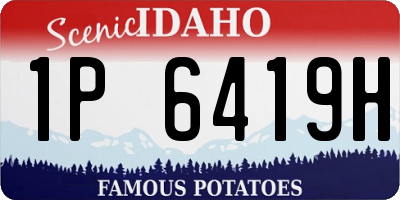 ID license plate 1P6419H