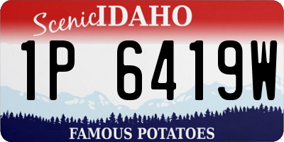 ID license plate 1P6419W