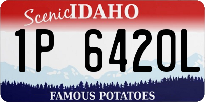 ID license plate 1P6420L