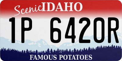ID license plate 1P6420R