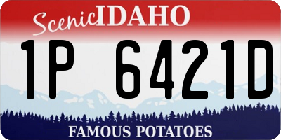 ID license plate 1P6421D