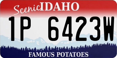 ID license plate 1P6423W