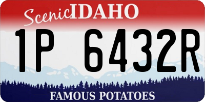 ID license plate 1P6432R