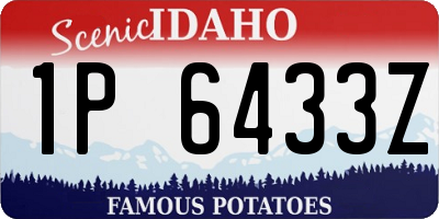 ID license plate 1P6433Z