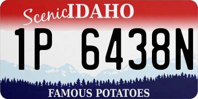 ID license plate 1P6438N