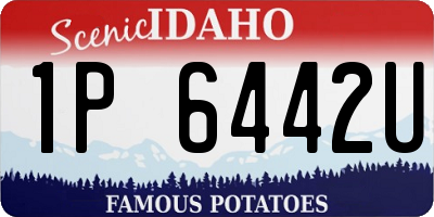 ID license plate 1P6442U