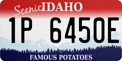 ID license plate 1P6450E