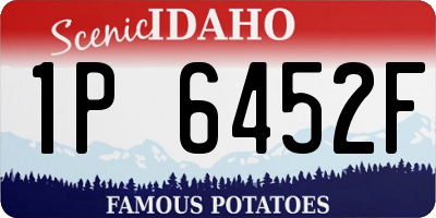 ID license plate 1P6452F